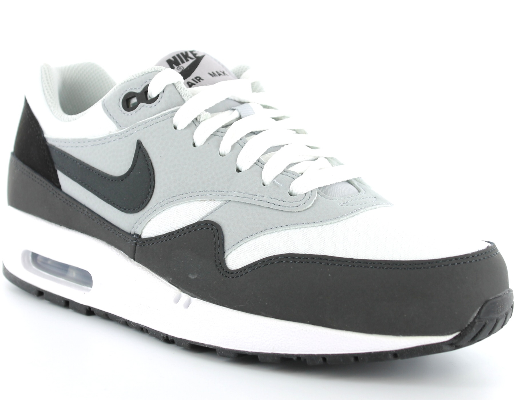 Nike Air Max 1 BLANC GRIS NOIR 537383 100