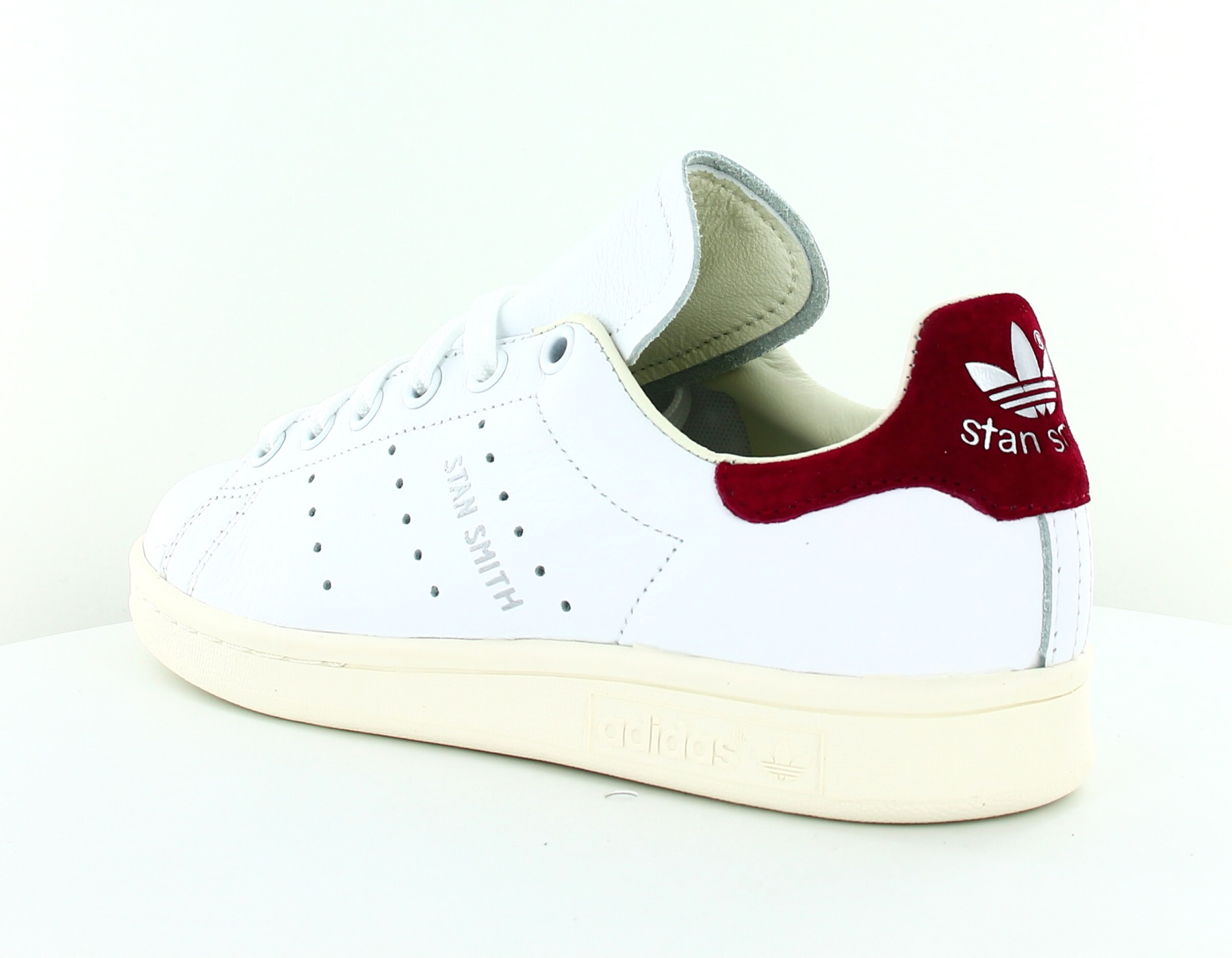 Adidas Stan Smith femme Blanc-Bordeaux AQ0887