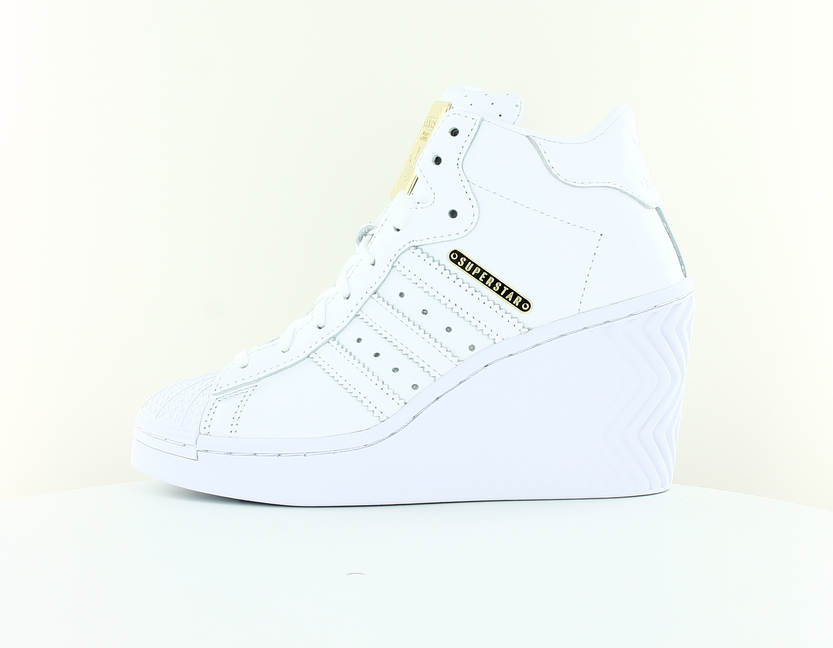 adidas superstar or blanc