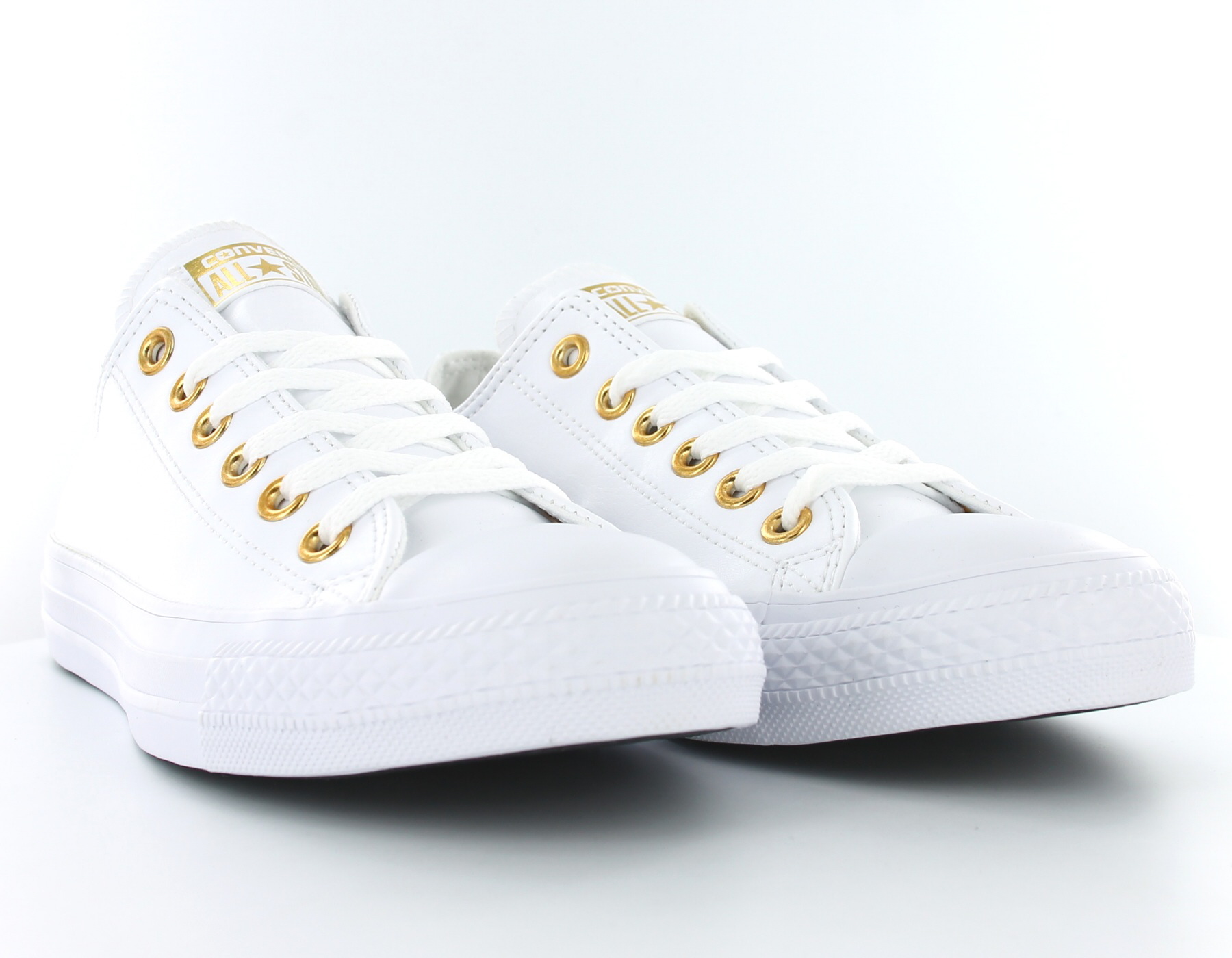 converse all star blanche et or
