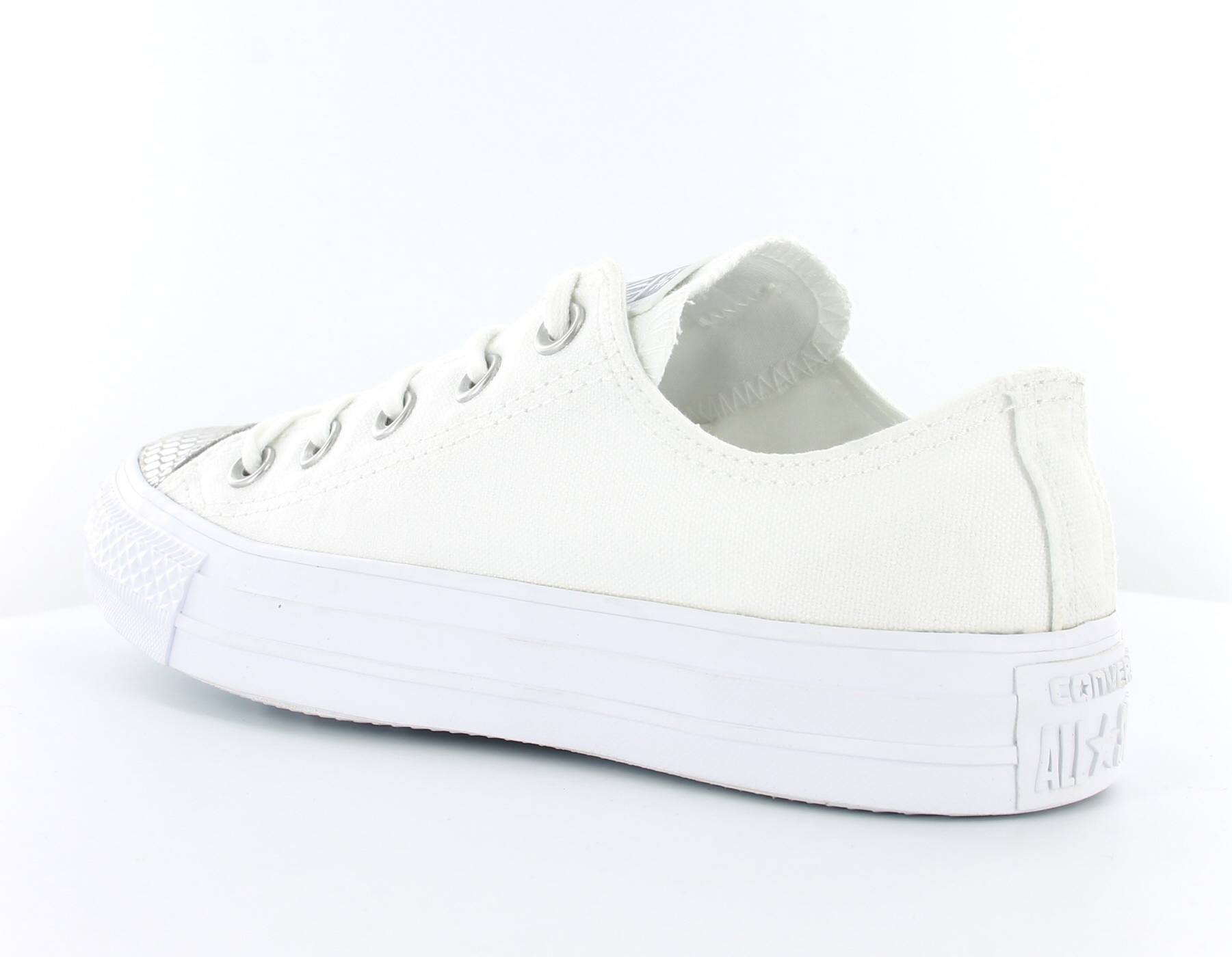 Converse on sale blanche argent