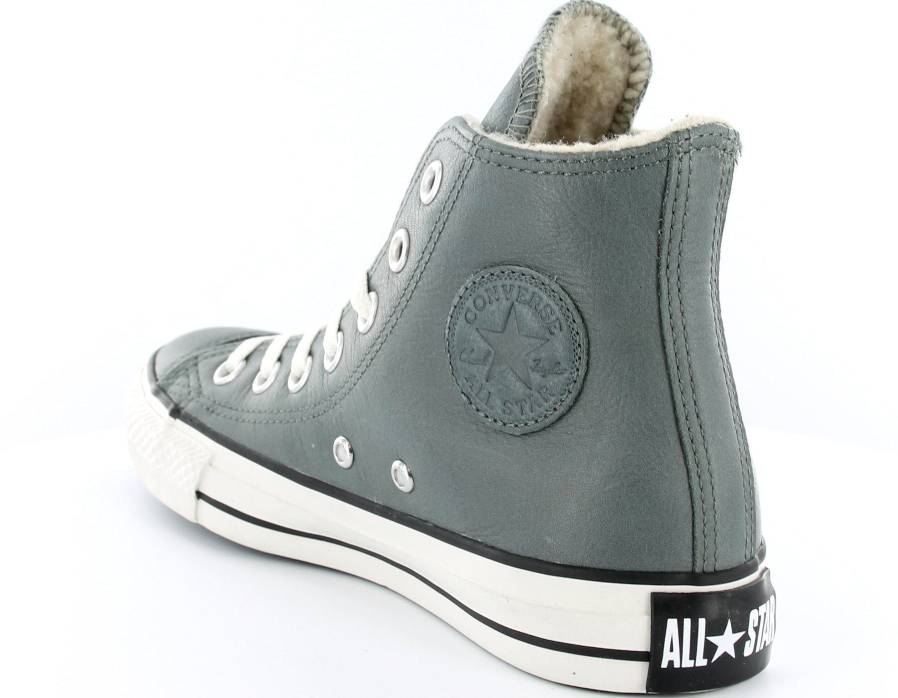 Converse shops grise cuir