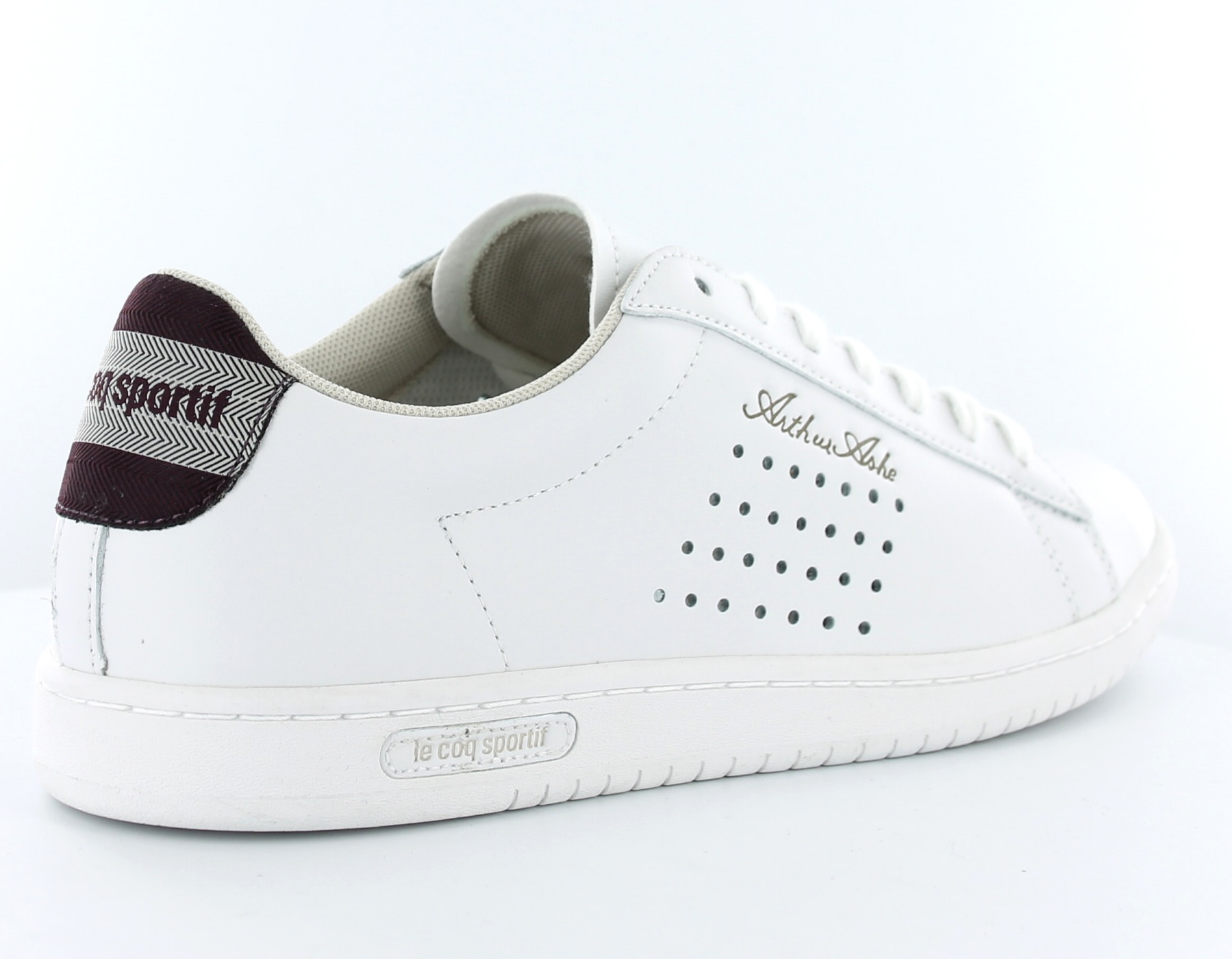 Lecoqsportif Arthur ashe jaquard BLANC BORDEAUX