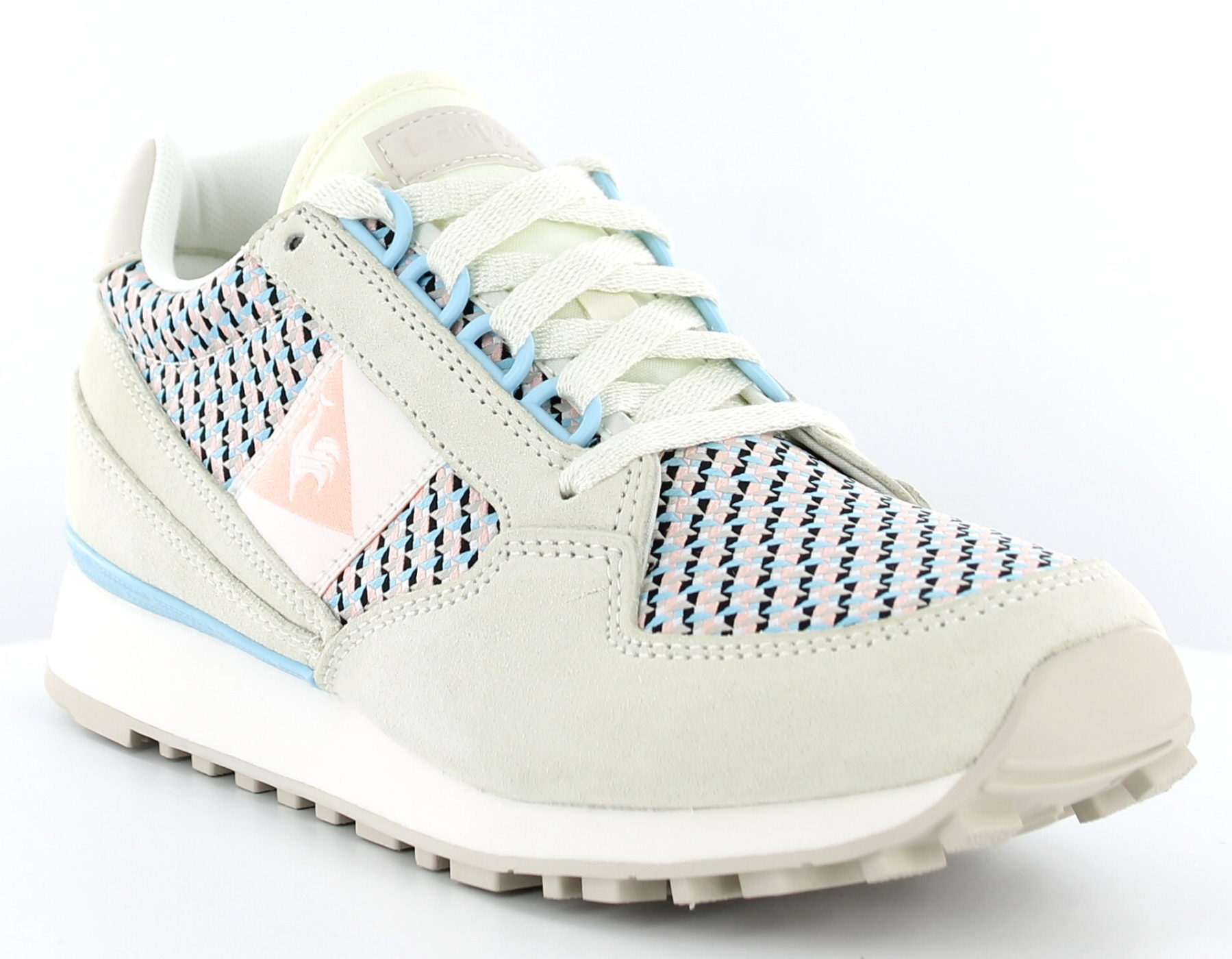 Lecoqsportif Eclat 89 femme geo jacquard BEIGE ROSE BLEU