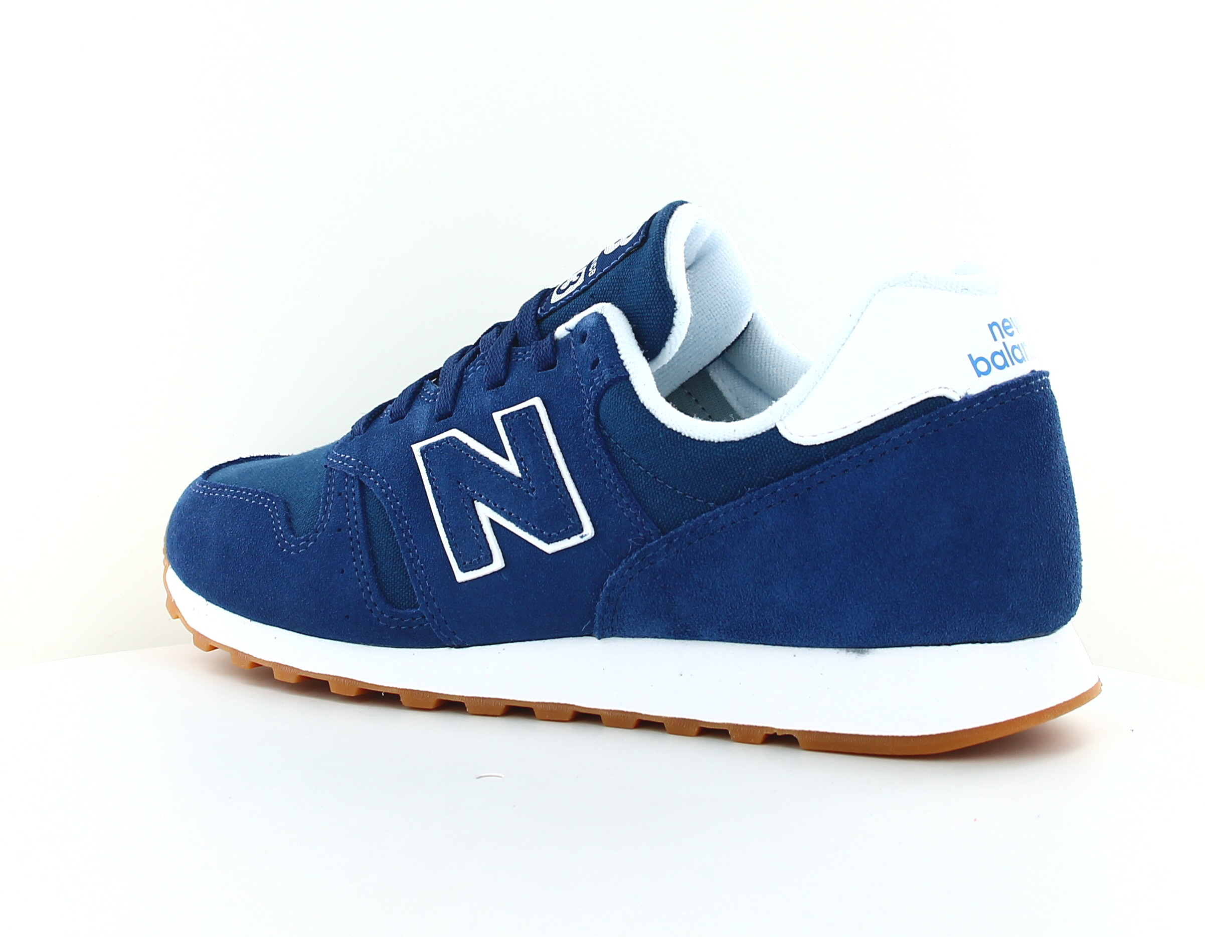 New Balance 373 suede Bleu blanc gomme