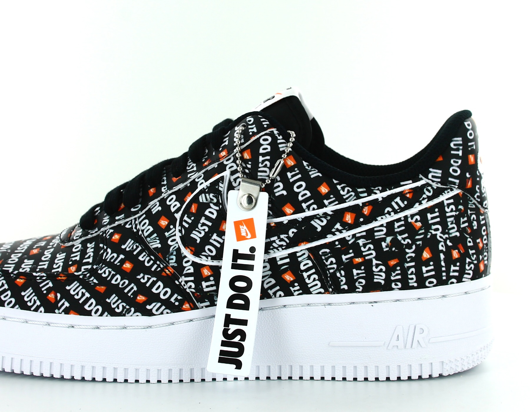 Nike Air Force 1 LV8 Just Do It Black white total orange AO6296 001