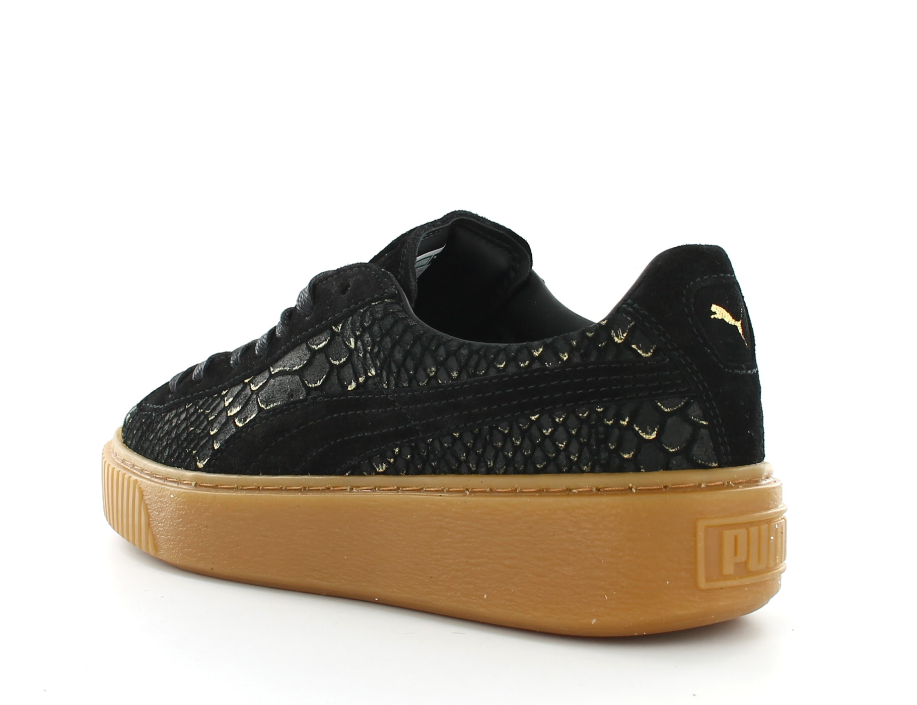 Puma Platform Exotskin Noir Gold