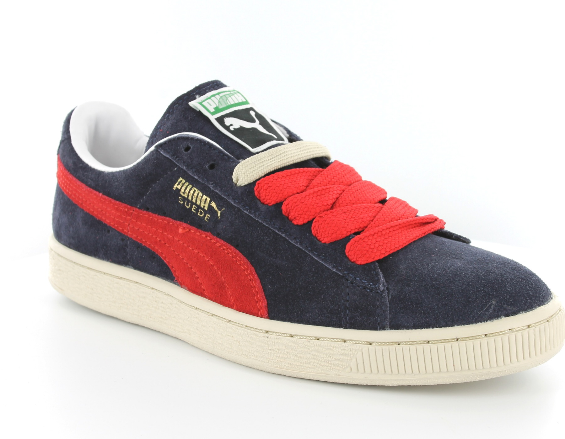 puma suede bleu et rouge