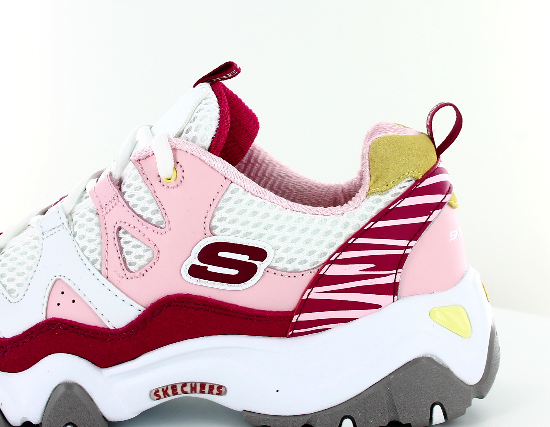 Skechers D lites x one piece Doflamingo blanc rose