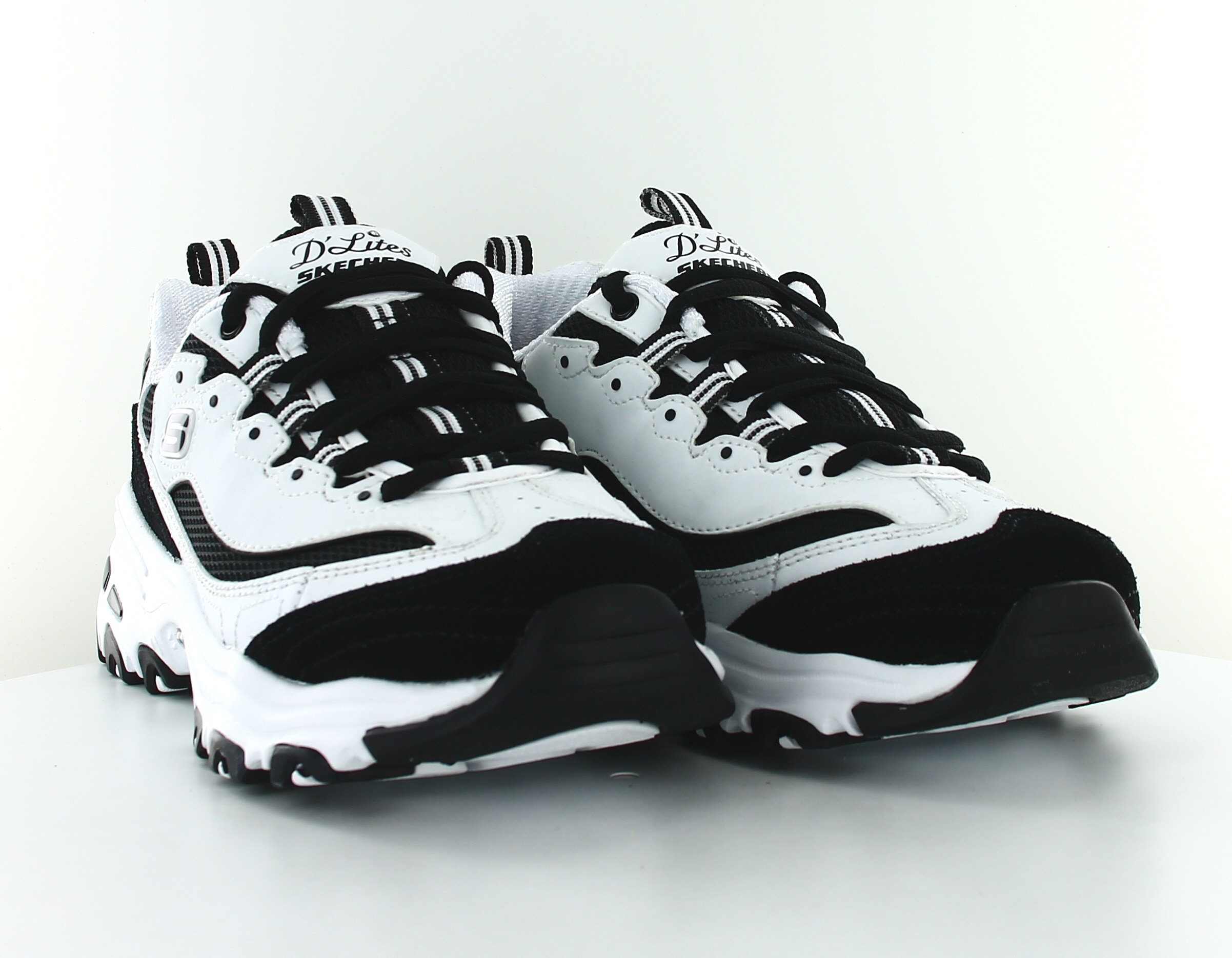 Skechers D lites march forward Blanc noir