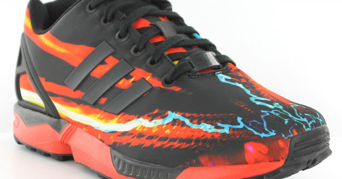 Adidas ZX Flux Print NOIR/NOIR/ROUGE