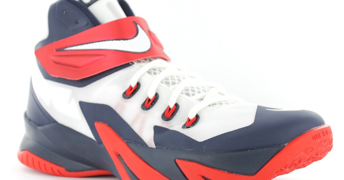 Nike Lebron Soldier 8 team USA BLANC BLEU ROUGE