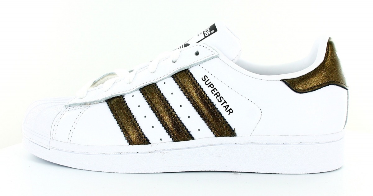 Adidas Superstar femme Blanc or