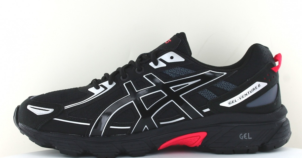 Asics Gel Venture Noir Argent Rouge