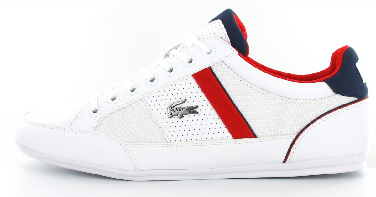 Lacoste Chaymon 118 Blanc bleu rouge 7 35CAM0013042