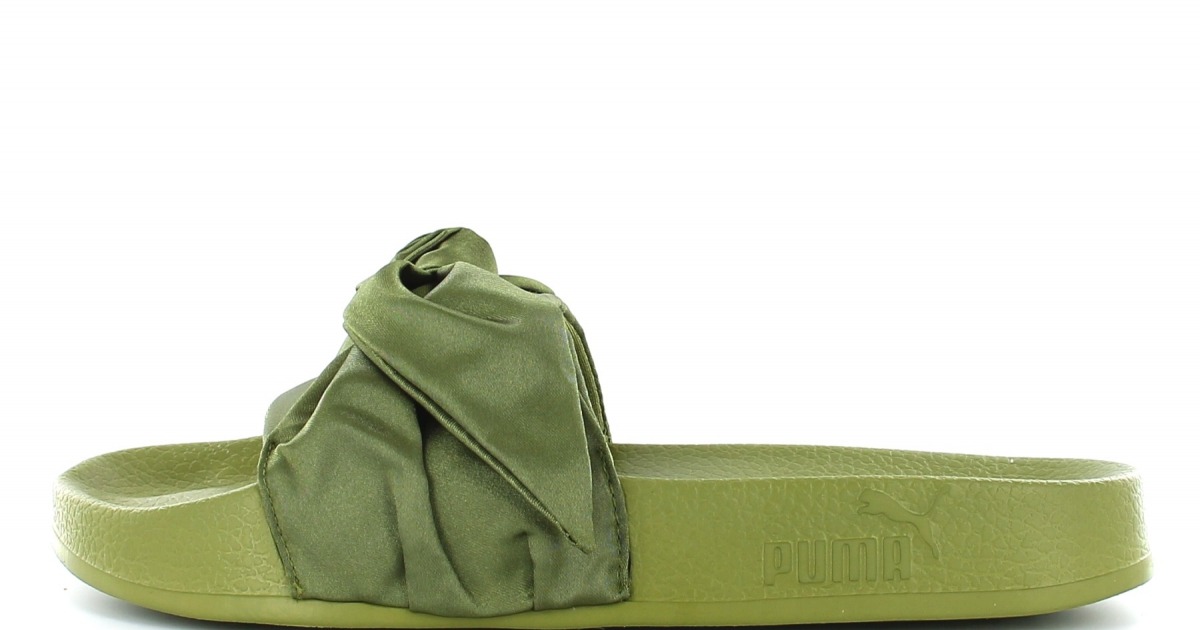 fenty bow slides olive