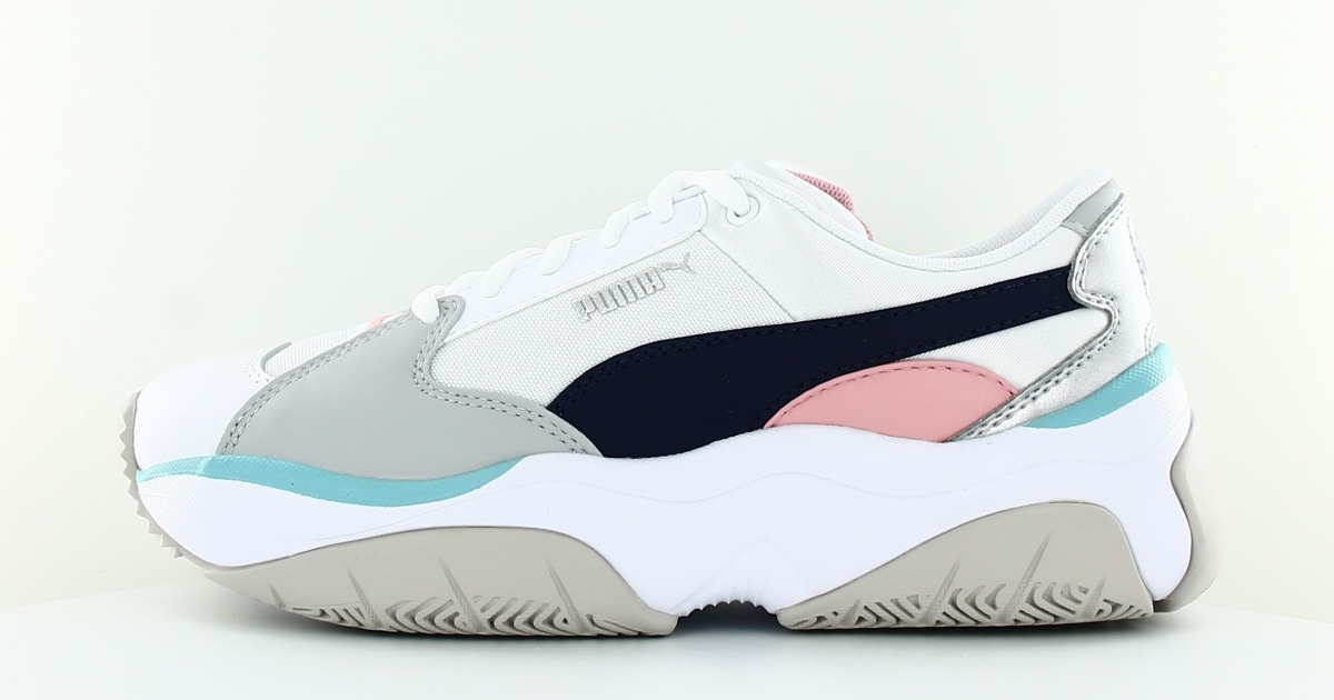 Puma Stormy Blanc bleu marine gris rose bleu