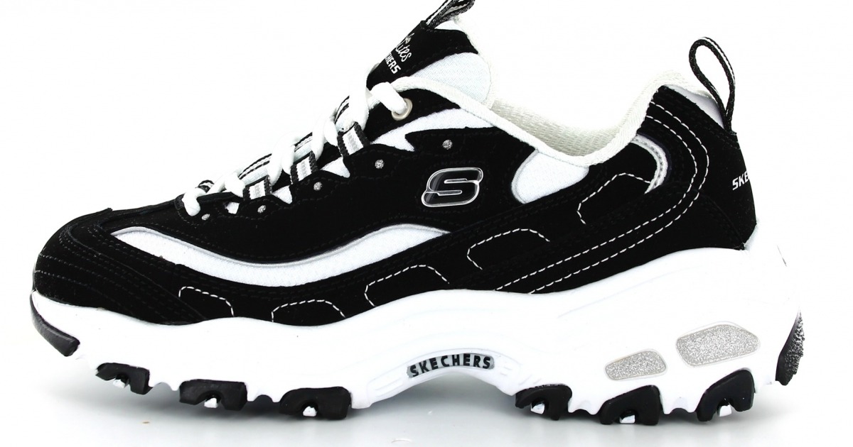 Skechers d'lites 2025 noir et blanc