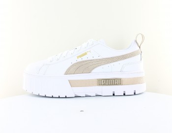 Puma Cali sport varsity Blanc beige or