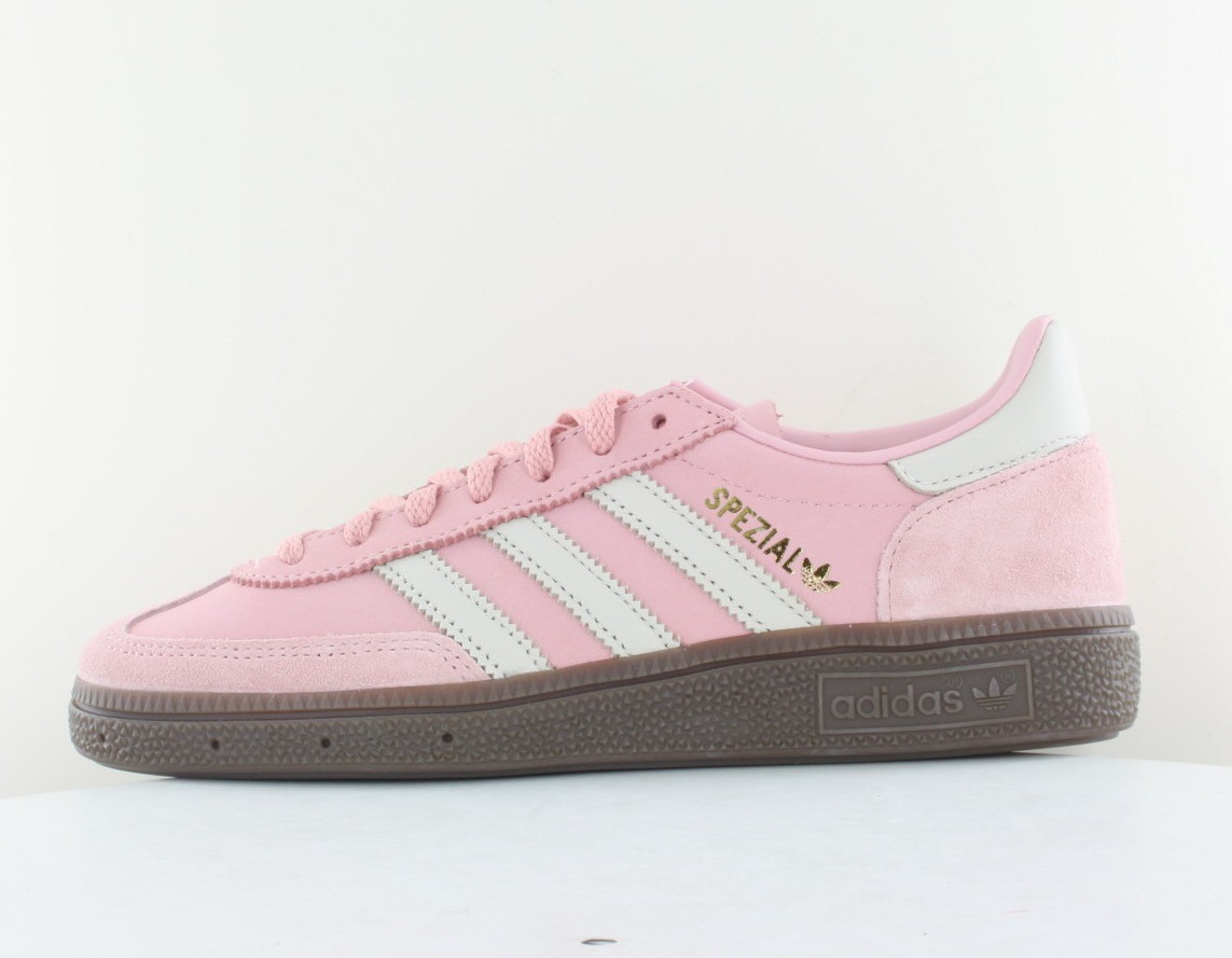 Adidas Spezial cuir rose vert pale