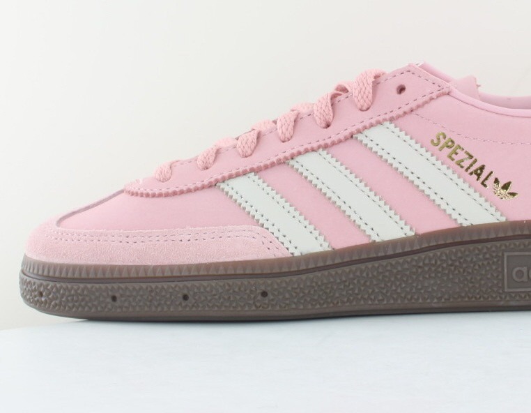 Adidas Spezial cuir rose vert pale