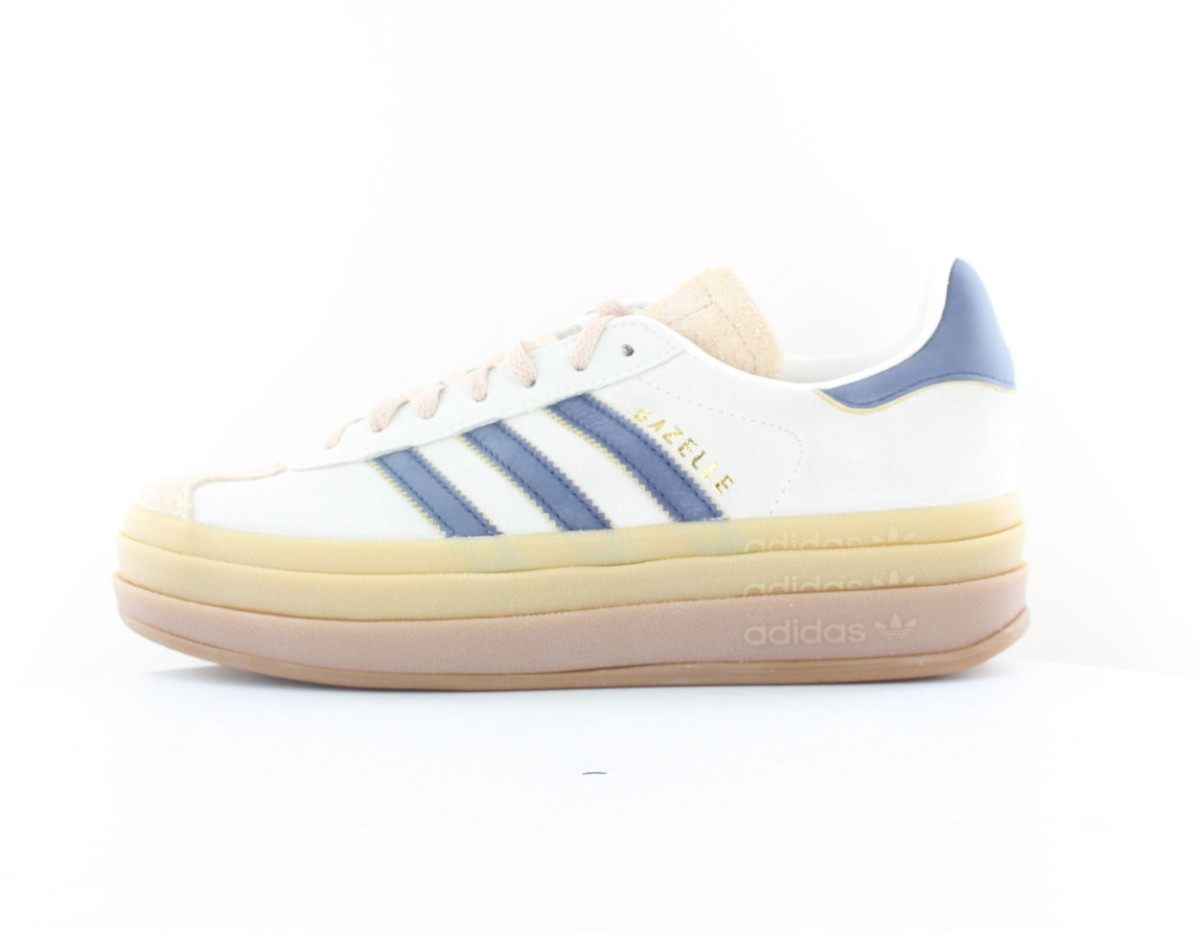 Adidas Gazelle bold beige bleu marine