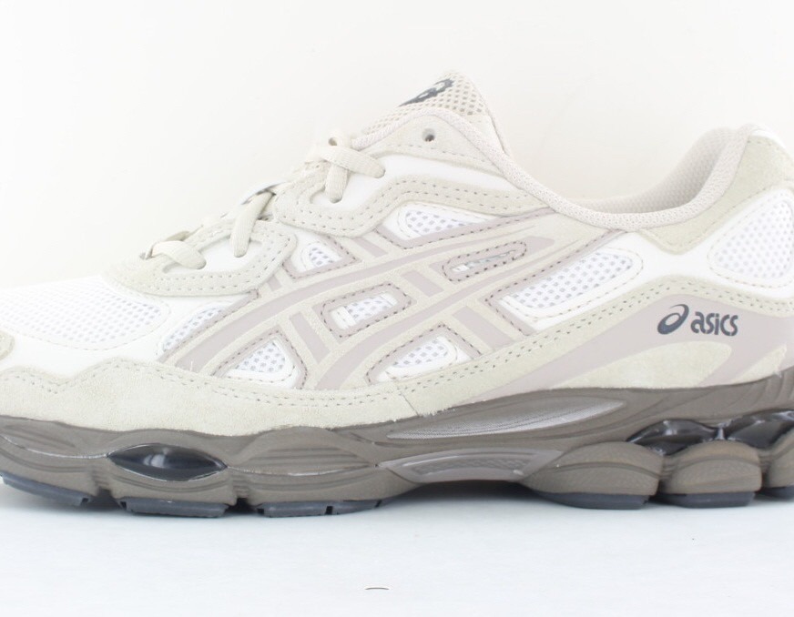 Asics Gel nyc blanc casse beige kaki