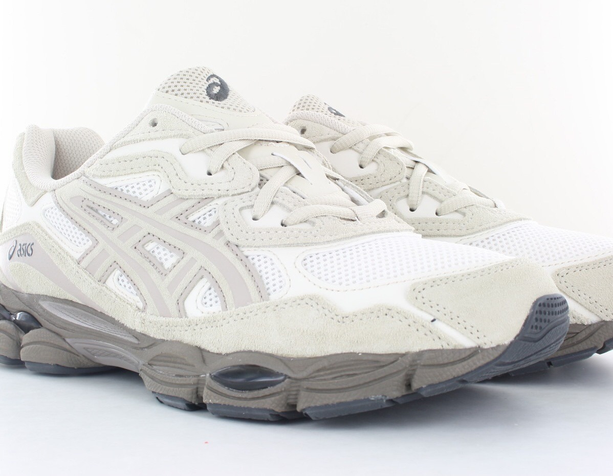 Asics Gel nyc blanc casse beige kaki