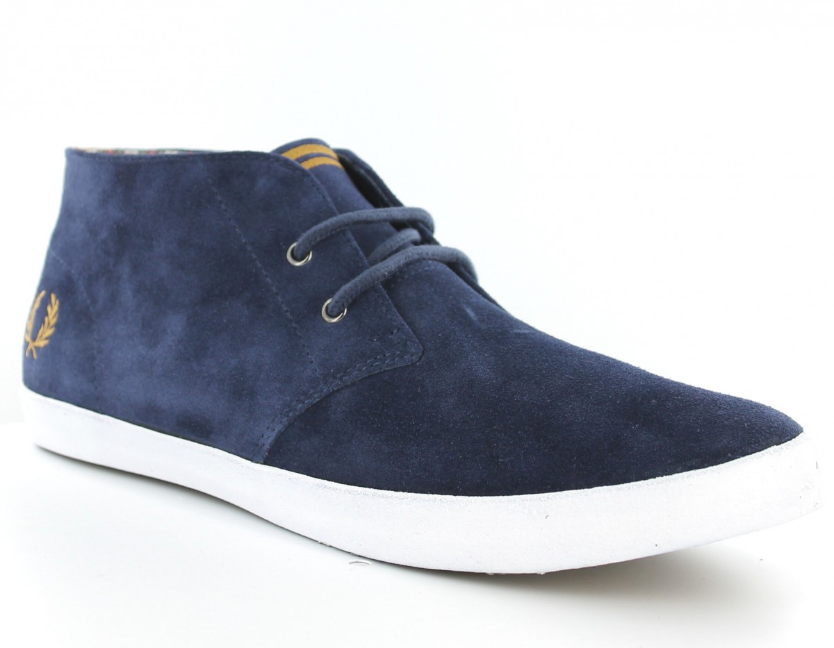 Fred Perry Byron Suede mid F. Perry BLEU/MARRON