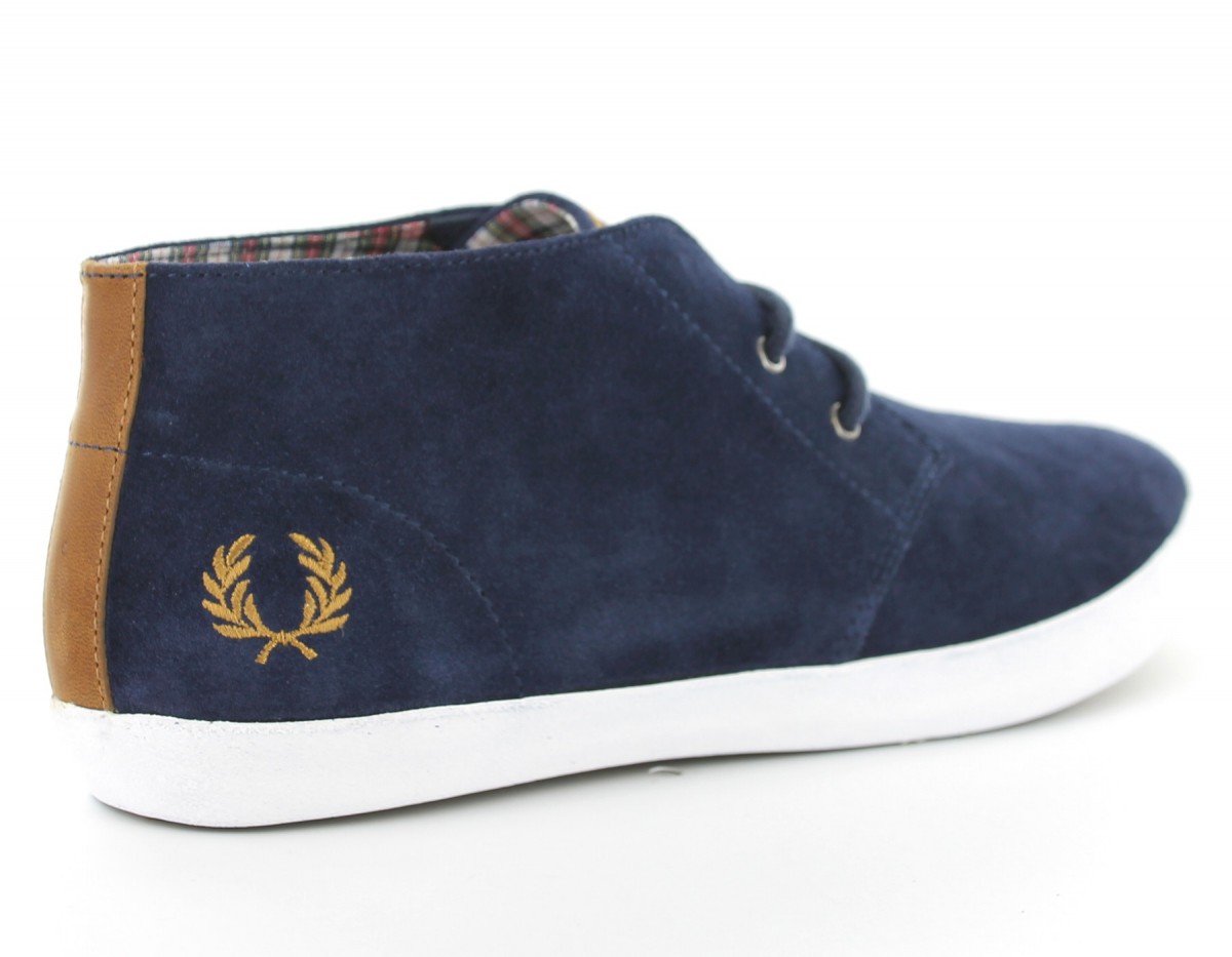 Fred Perry Byron Suede mid F. Perry BLEU/MARRON