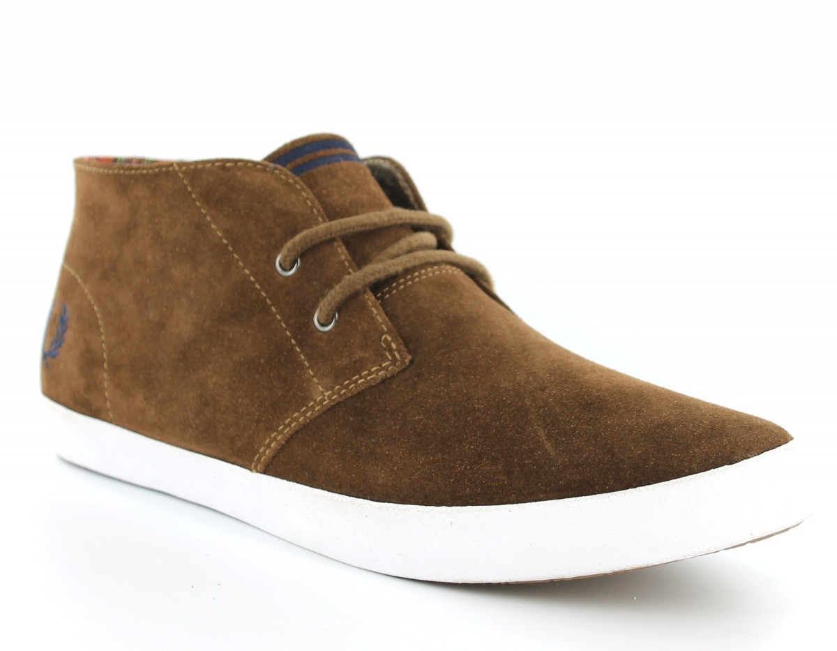 Fred Perry Byron Suede mid F. Perry MARRON/BLEU