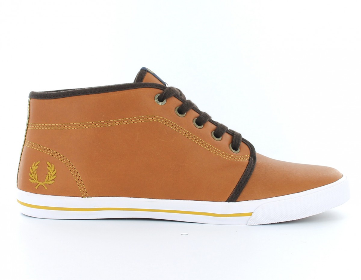 Fred Perry Fletcher lea MARRON/JAUNE