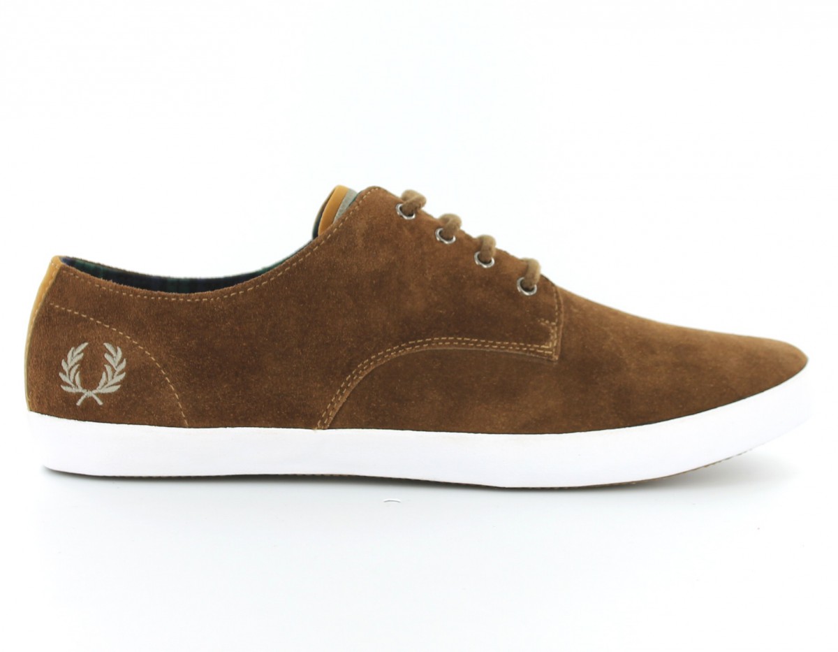 Fred Perry Foxx Suede Fred Perry MARRON/GRIS