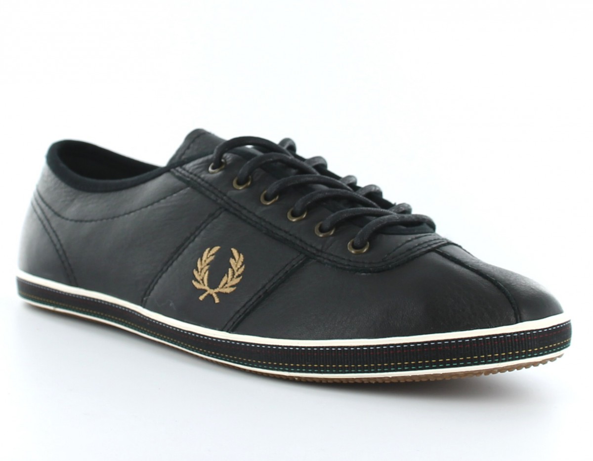 Fred Perry Hayes Unlined Lea NOIR/BEIGE