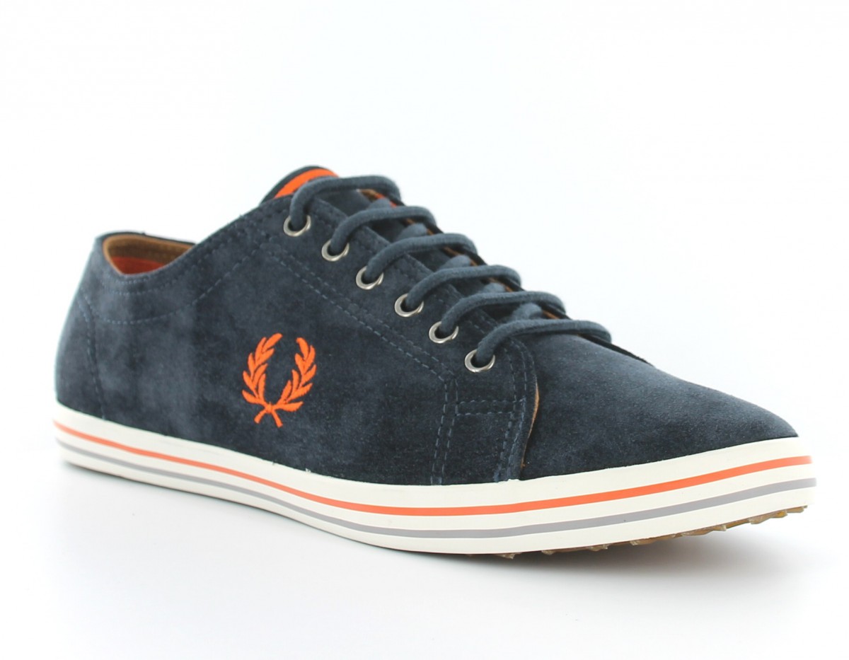 Fred Perry Kingston suede Fred Perry BLEU/ORANGE