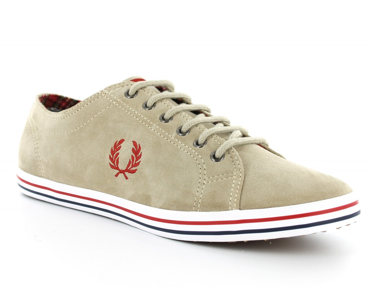 Fred Perry Kingston suede Fred Perry BEIGE/ROUGE