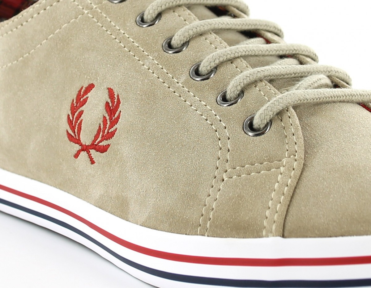 Fred Perry Kingston suede Fred Perry BEIGE/ROUGE