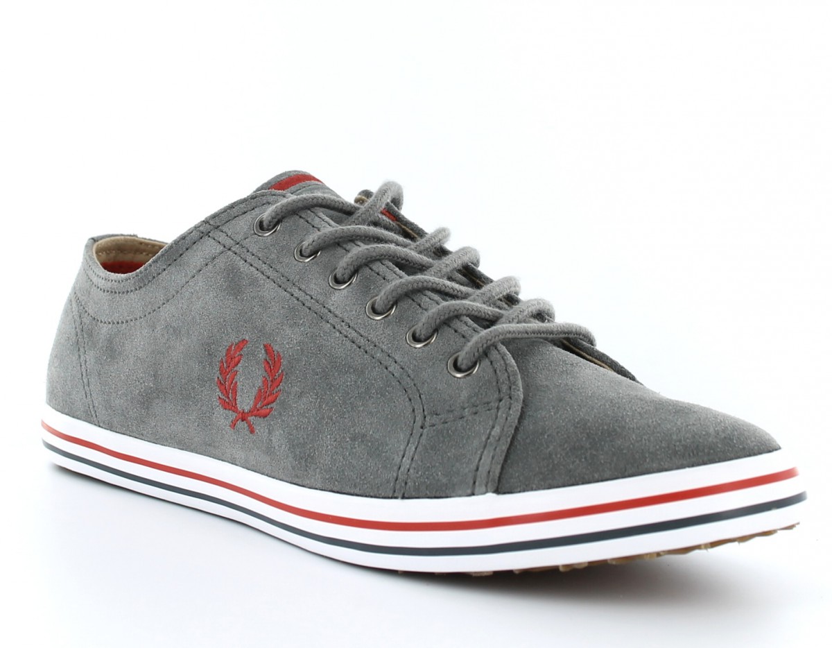 Fred Perry Kingston suede Fred Perry GRIS/ORANGE