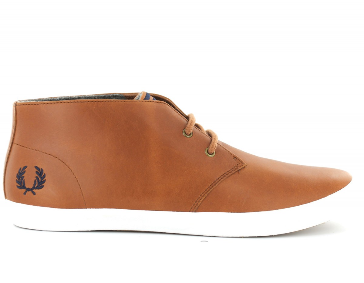 Fred Perry Byron cuir MARRON