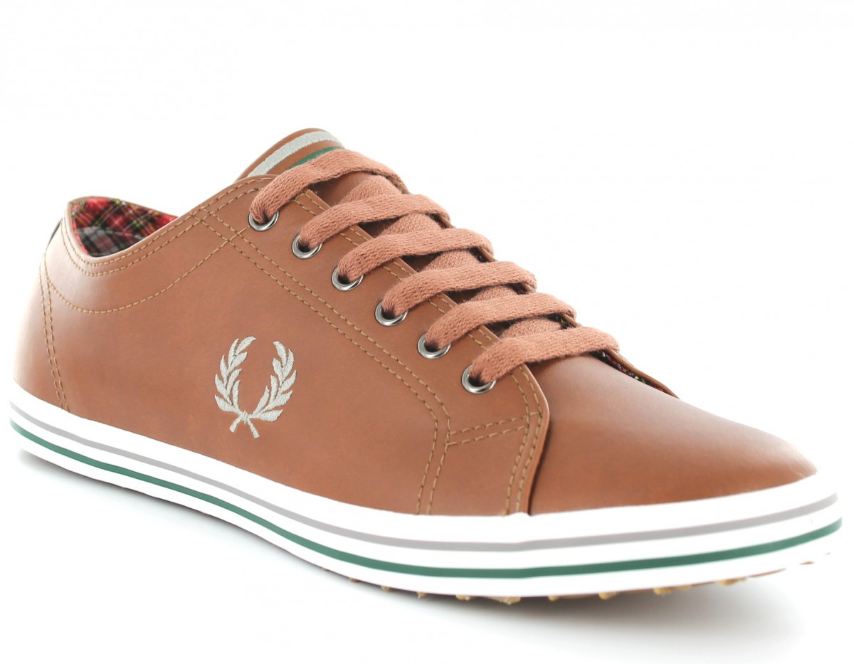 Fred Perry Kingston cuir MARRON/TAN