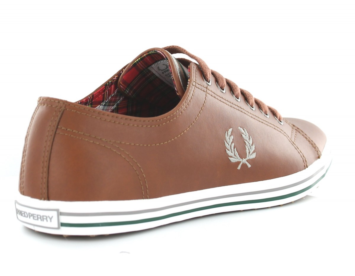 Fred Perry Kingston cuir MARRON/TAN