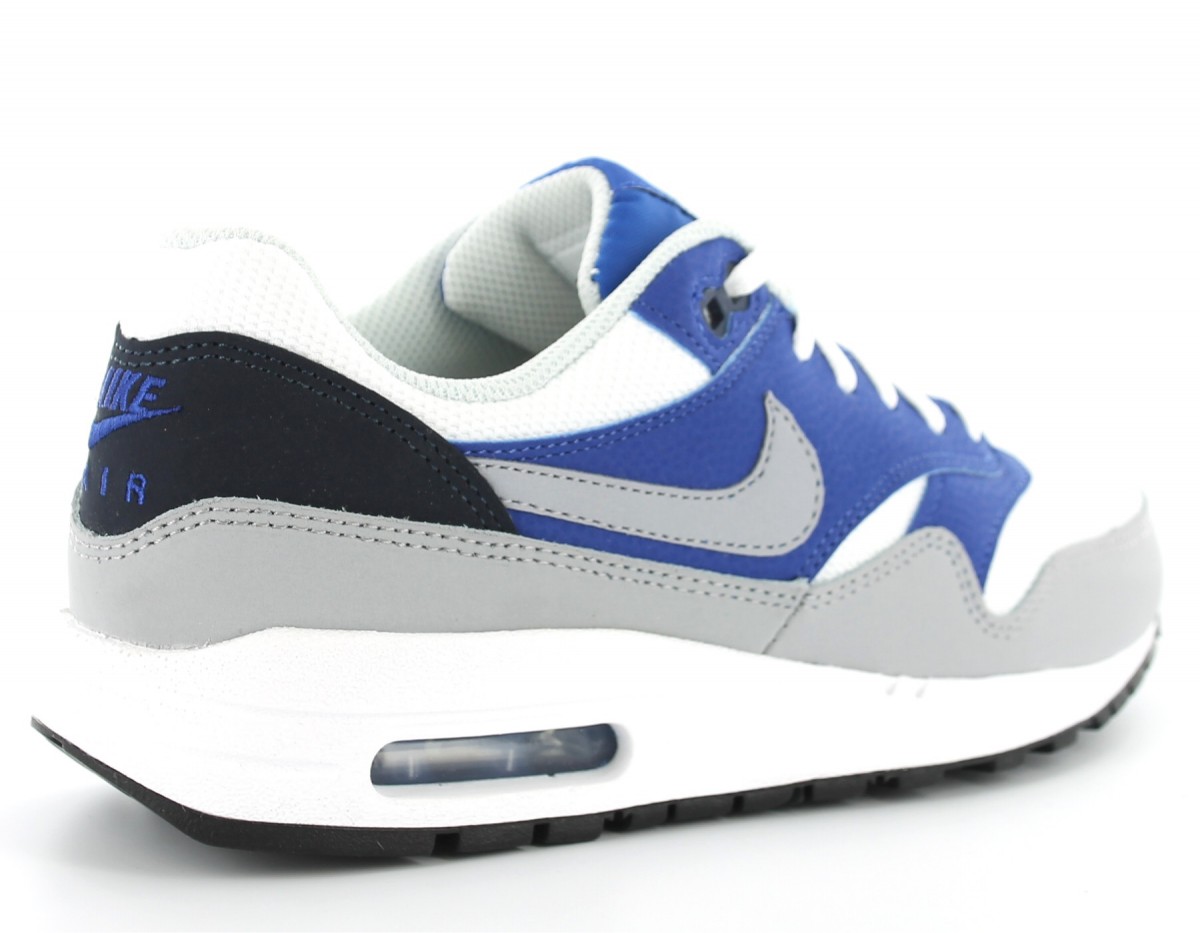 NIKE AIR MAX 1 Trainers White Grey & Blue Trainers 555766-105 Size UK5