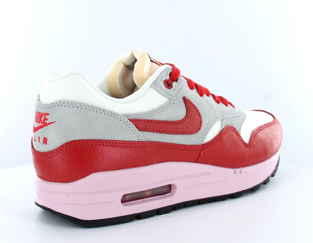 Nike Air Max 1 BLANC/GRIS/ROUGE