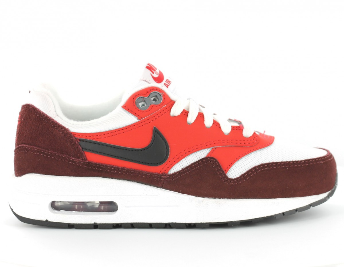 Nike Air max 1 gs BLANC/BORDEAUX/ROUGE