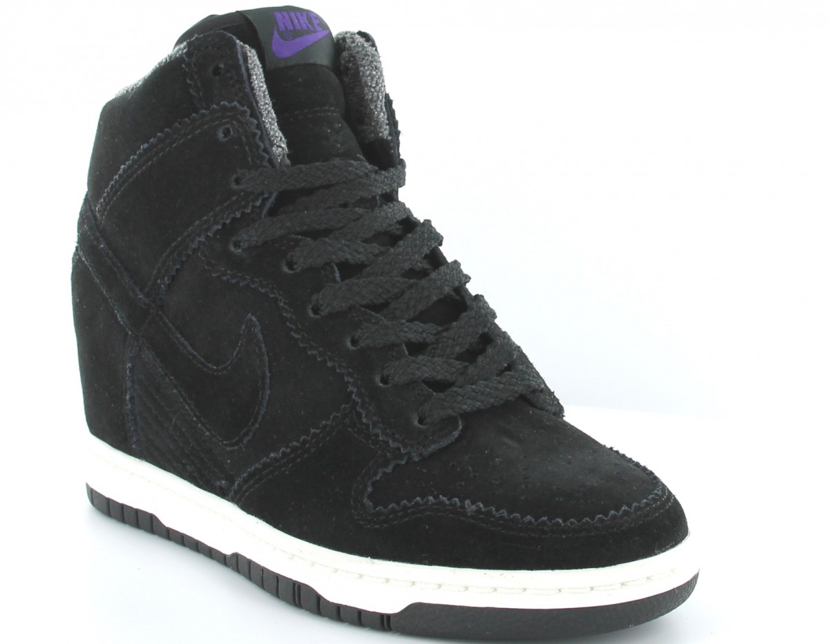 Nike Dunk sky hi suede NOIR/NOIR/BLANC