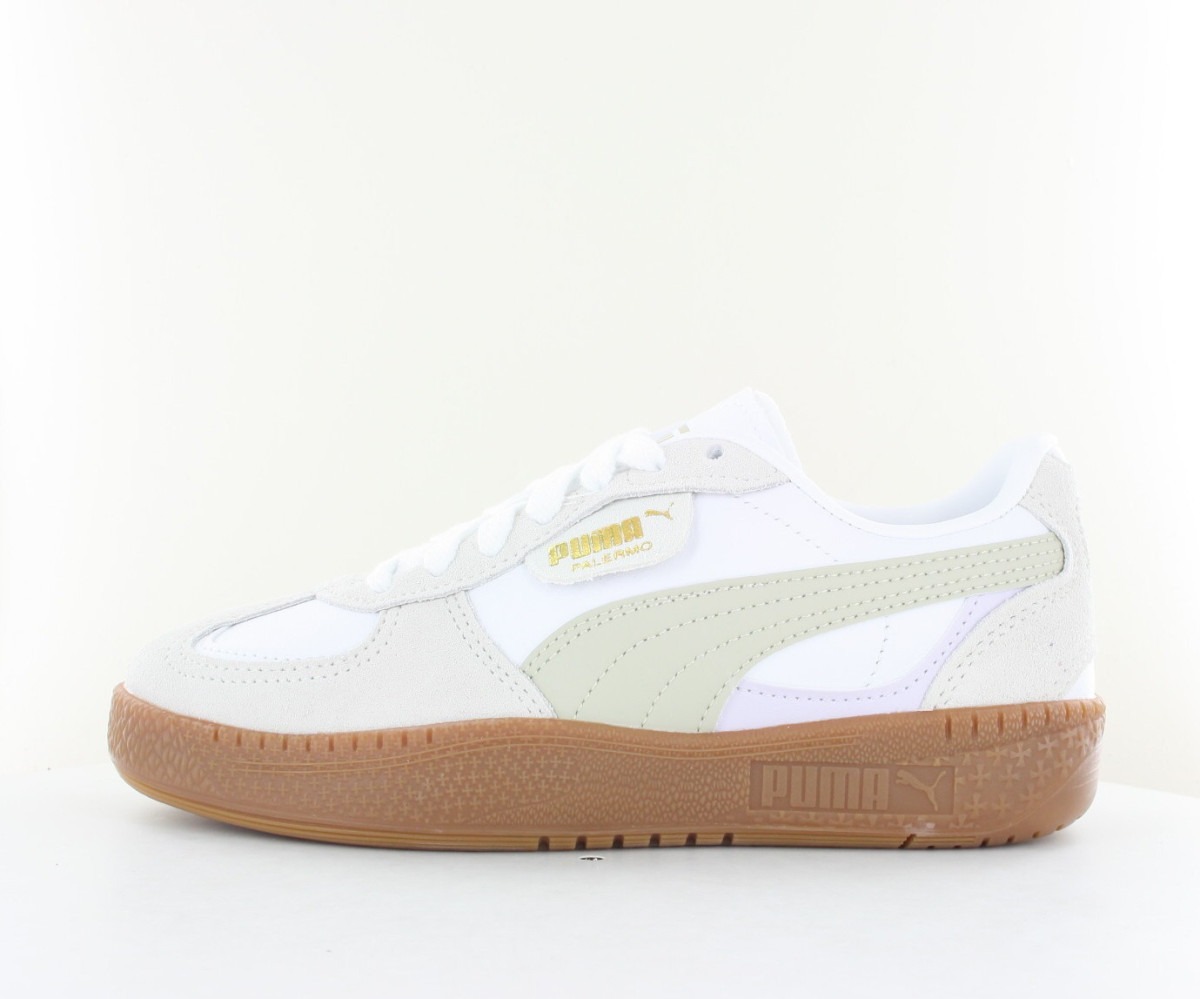 Puma Palermo moda blanc beige gomme