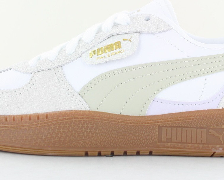 Puma Palermo moda blanc beige gomme