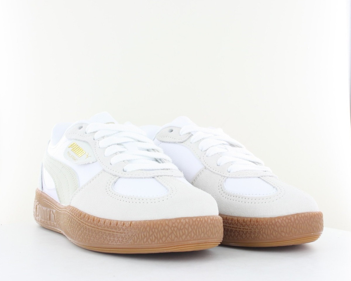 Puma Palermo moda blanc beige gomme