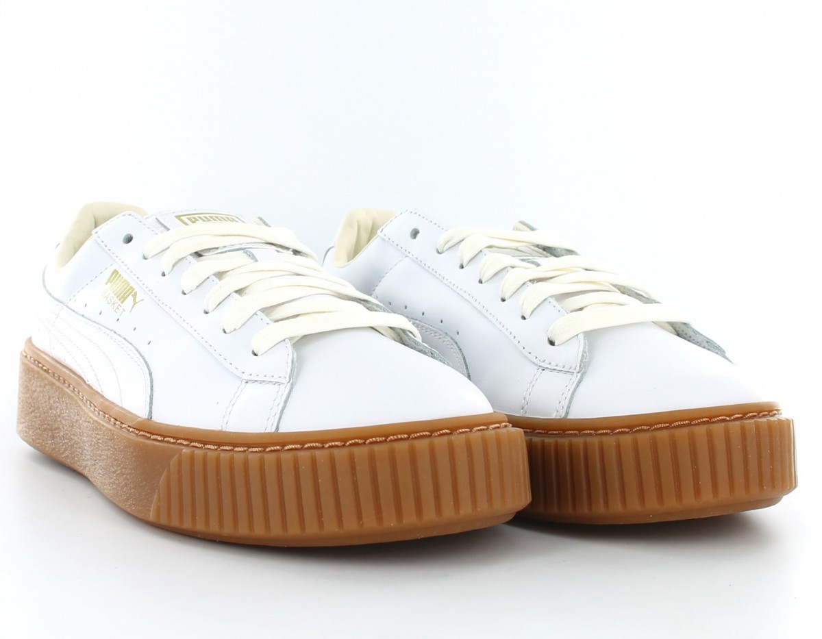 Puma Basket Platform Core White/gum