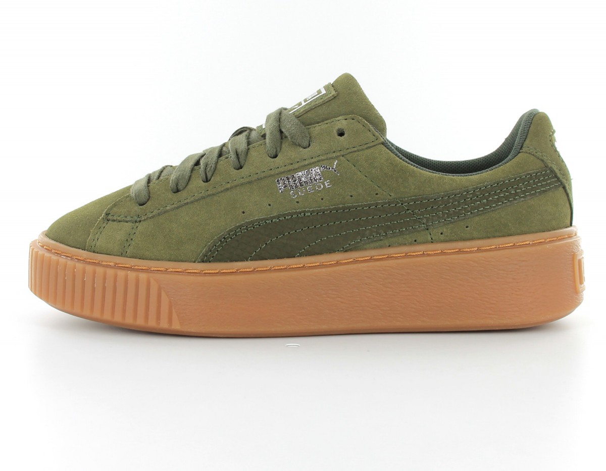 Puma Suede Platform Animals Olive-Gum